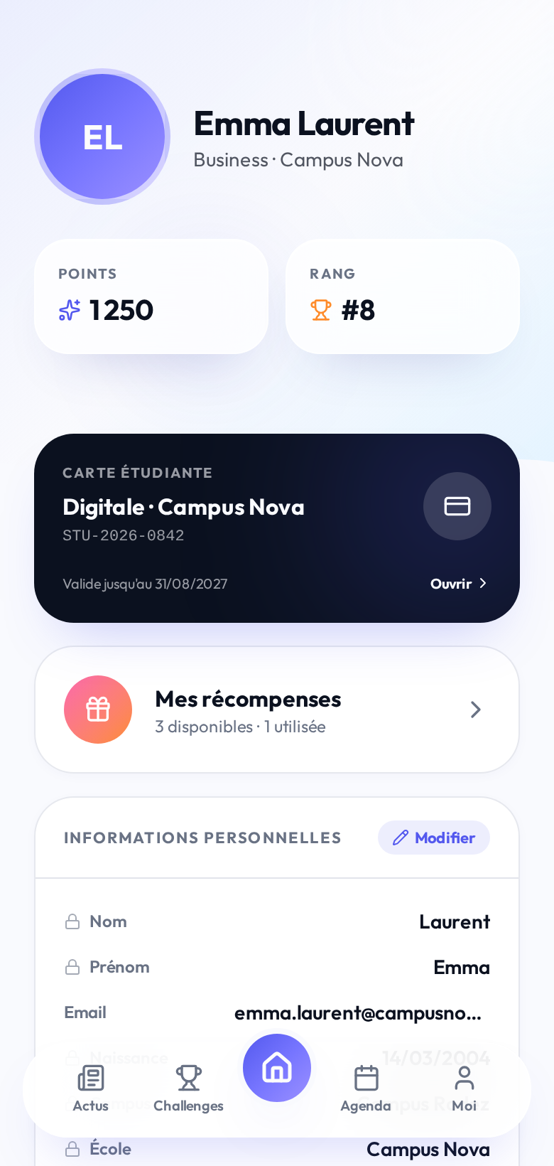 Profil étudiant